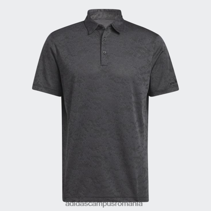 adidas campus romania tricou polo de golf jacquard texturat gri bărbați gri/negru J266N26649