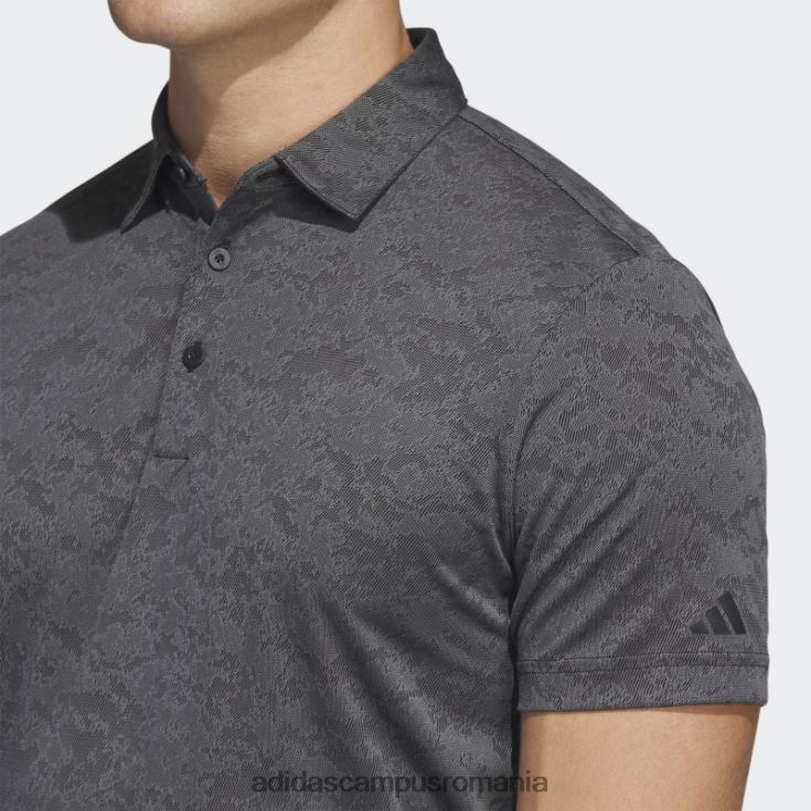 adidas campus romania tricou polo de golf jacquard texturat gri bărbați gri/negru J266N26649