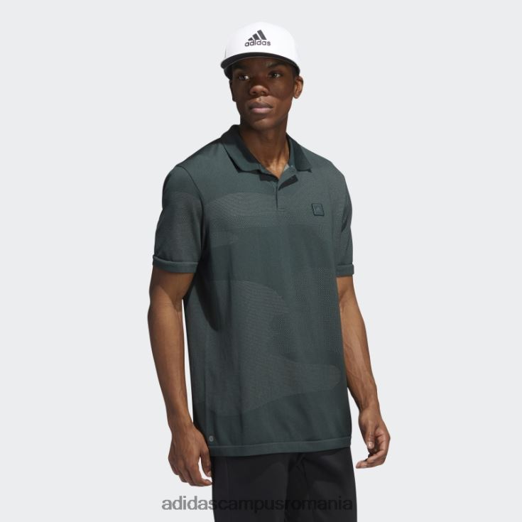 adidas campus romania tricou polo fără cusături, verde bărbați verde J266N21249
