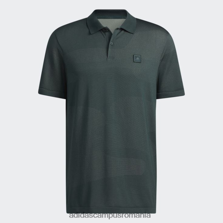 adidas campus romania tricou polo fără cusături, verde bărbați verde J266N21249