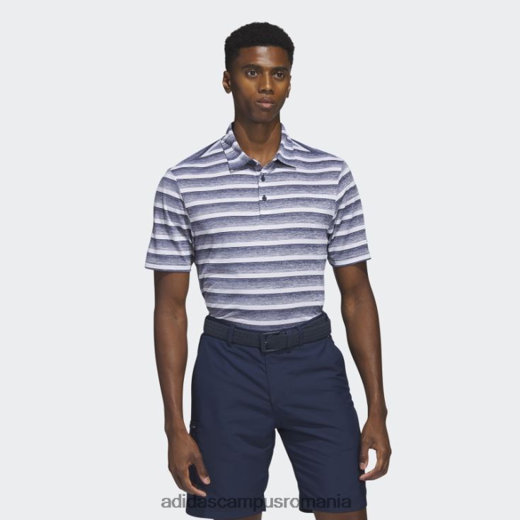 adidas campus romania tricou polo în dungi bleumarin bărbați bleumarin/alb J266N26362