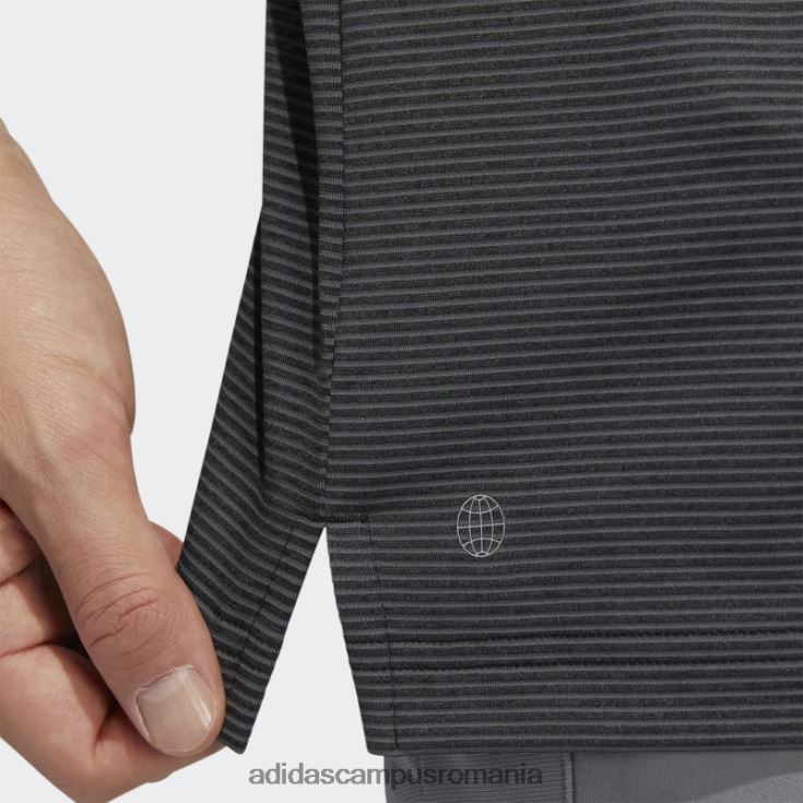 adidas campus romania tricou polo negru cu dungi ottomane bărbați gri inchis J266N26082