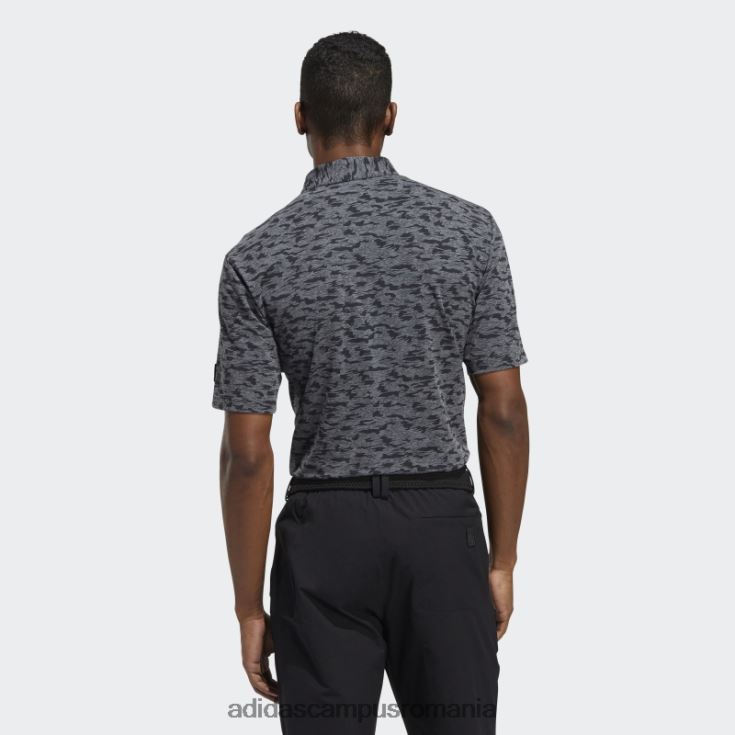adidas campus romania tricou polo negru cu imprimeu camo bărbați gri inchis J266N214614