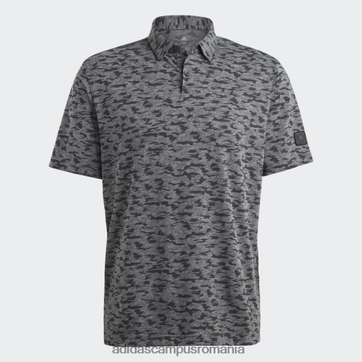adidas campus romania tricou polo negru cu imprimeu camo bărbați gri inchis J266N214614