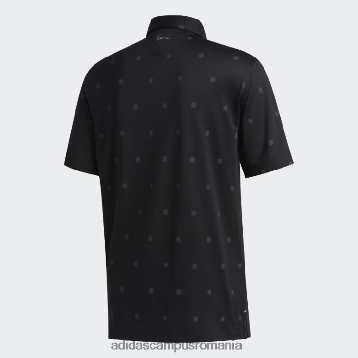 adidas campus romania tricou polo negru cu imprimeu gravat adipure bărbați negru J266N214561
