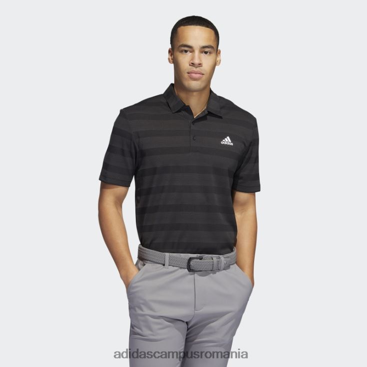 adidas campus romania tricou polo negru în dungi bicolore adidas bărbați gri inchis J266N214691