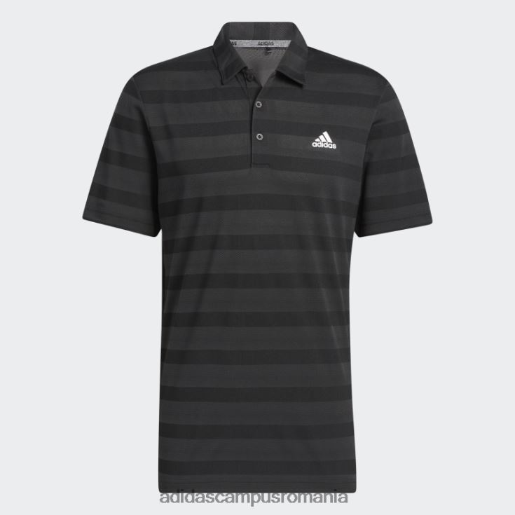adidas campus romania tricou polo negru în dungi bicolore adidas bărbați gri inchis J266N214691