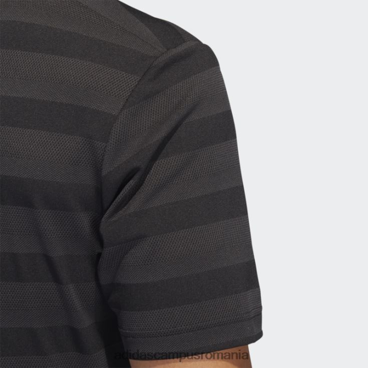 adidas campus romania tricou polo negru în dungi bicolore adidas bărbați gri inchis J266N214691