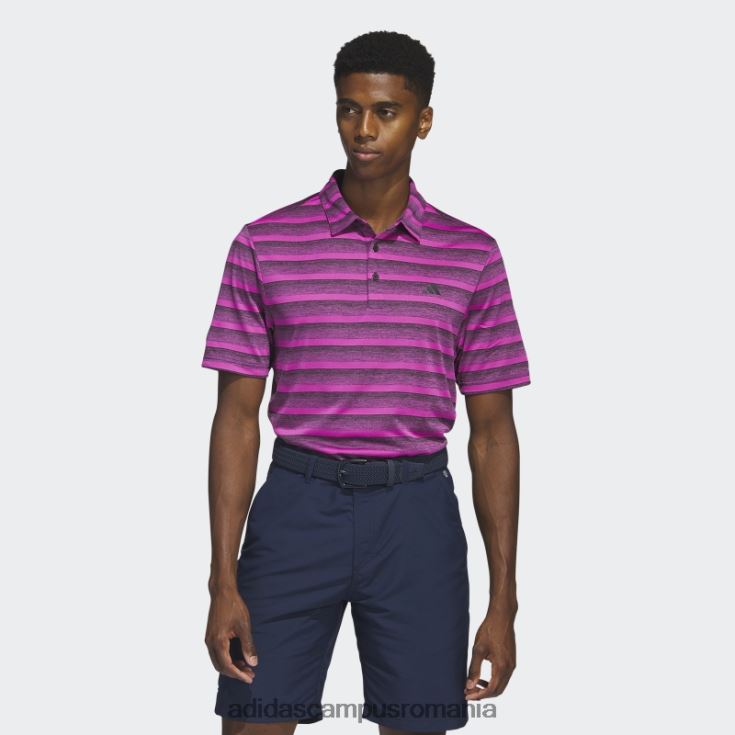 adidas campus romania tricou polo negru în dungi în două culori adidas bărbați negru/fucsia J266N213899