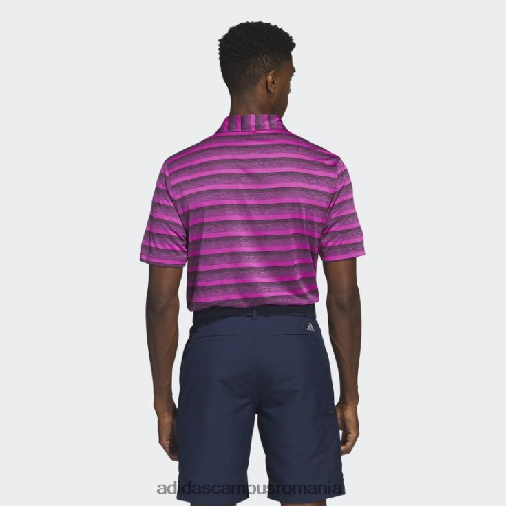 adidas campus romania tricou polo negru în dungi în două culori adidas bărbați negru/fucsia J266N213899