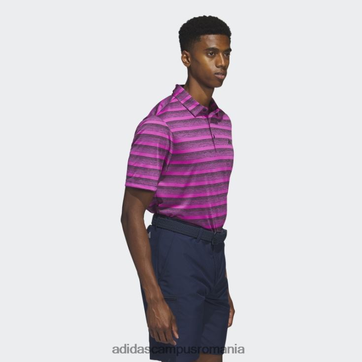 adidas campus romania tricou polo negru în dungi în două culori adidas bărbați negru/fucsia J266N213899