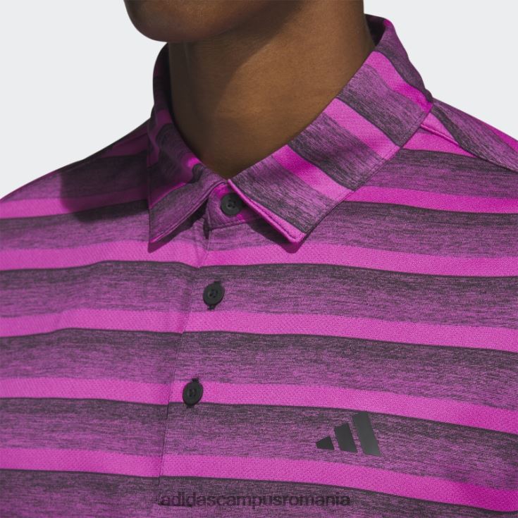 adidas campus romania tricou polo negru în dungi în două culori adidas bărbați negru/fucsia J266N213899