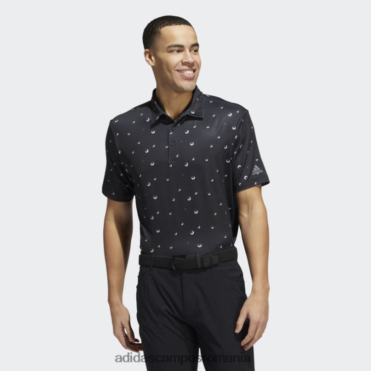adidas campus romania tricou polo negru ultimate365 cu imprimeu integral bărbați negru/alb/gri J266N26226