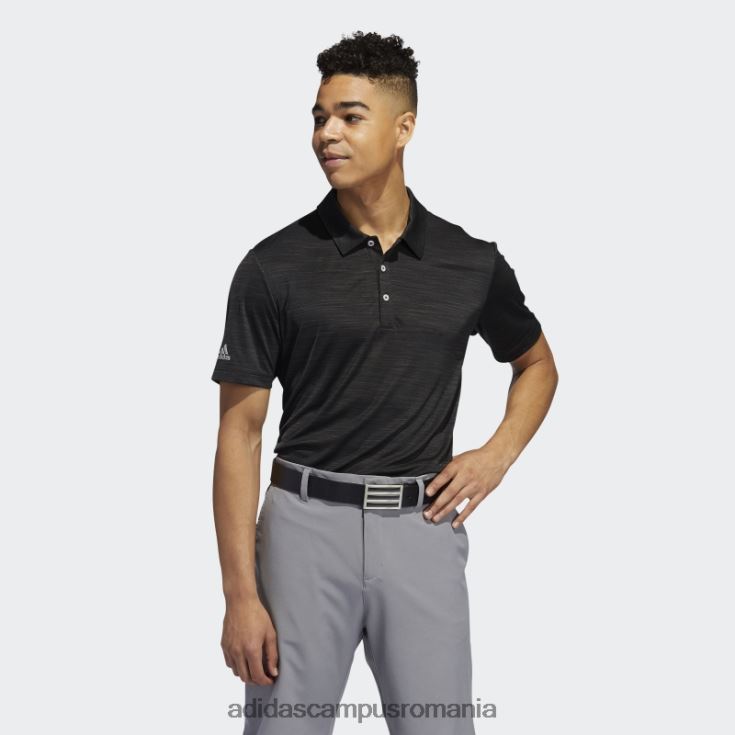 adidas campus romania tricou polo striat negru heather adidas bărbați erica neagră J266N26492