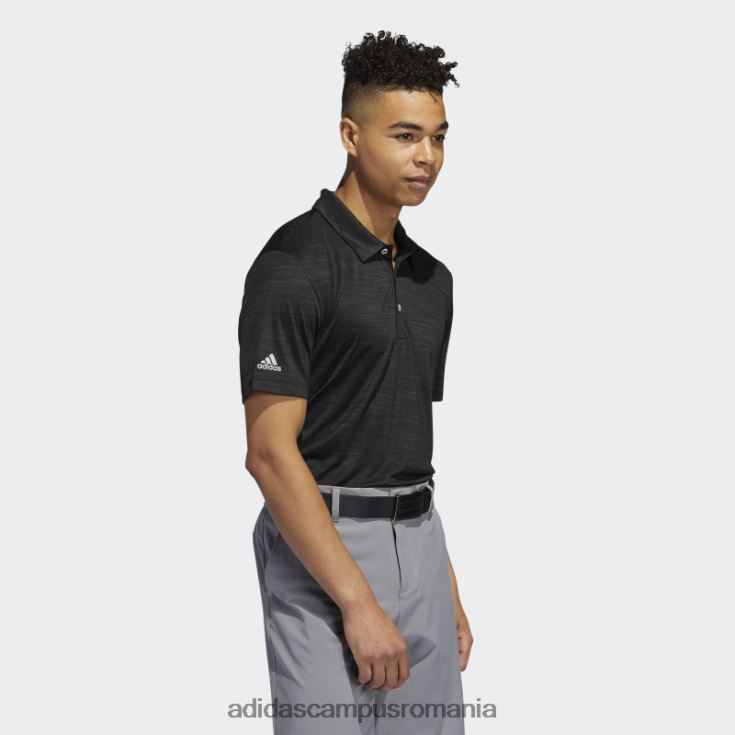 adidas campus romania tricou polo striat negru heather adidas bărbați erica neagră J266N26492