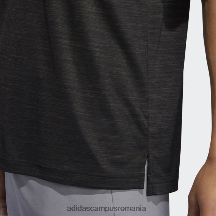 adidas campus romania tricou polo striat negru heather adidas bărbați erica neagră J266N26492
