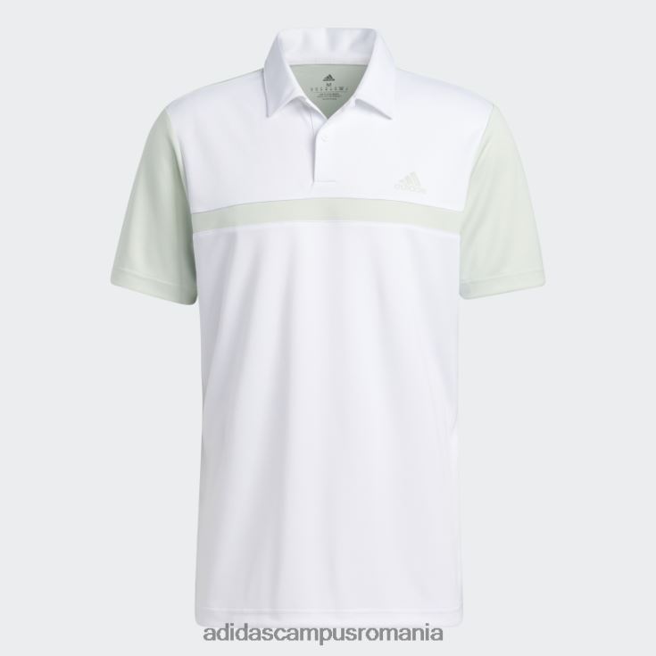adidas campus romania tricou polo verde colorblock bărbați verde/alb J266N214578