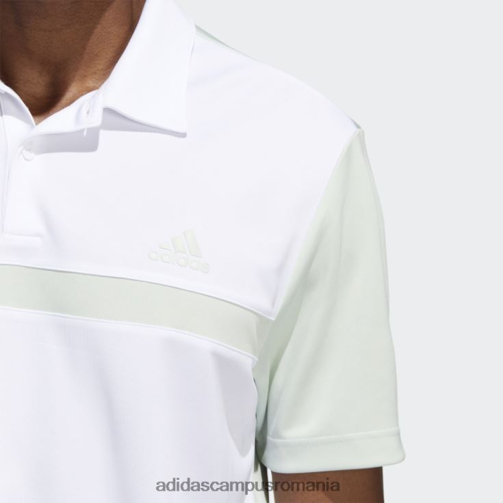 adidas campus romania tricou polo verde colorblock bărbați verde/alb J266N214578