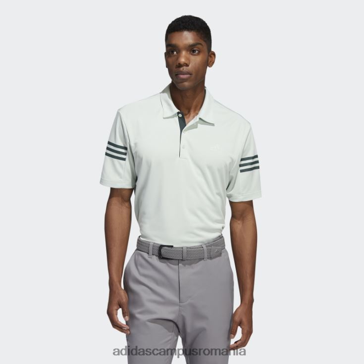 adidas campus romania tricou polo verde cu 3 dungi bărbați verde J266N21181