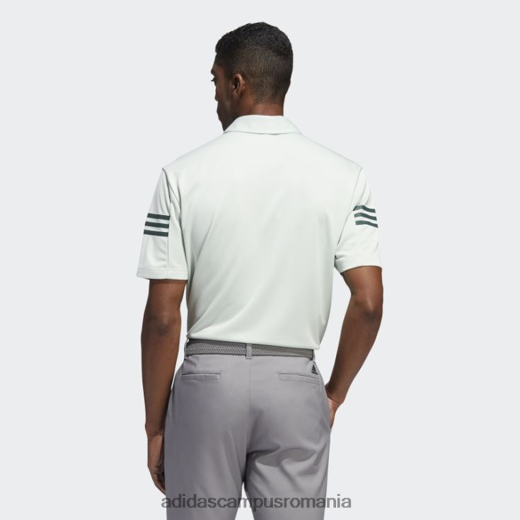adidas campus romania tricou polo verde cu 3 dungi bărbați verde J266N21181