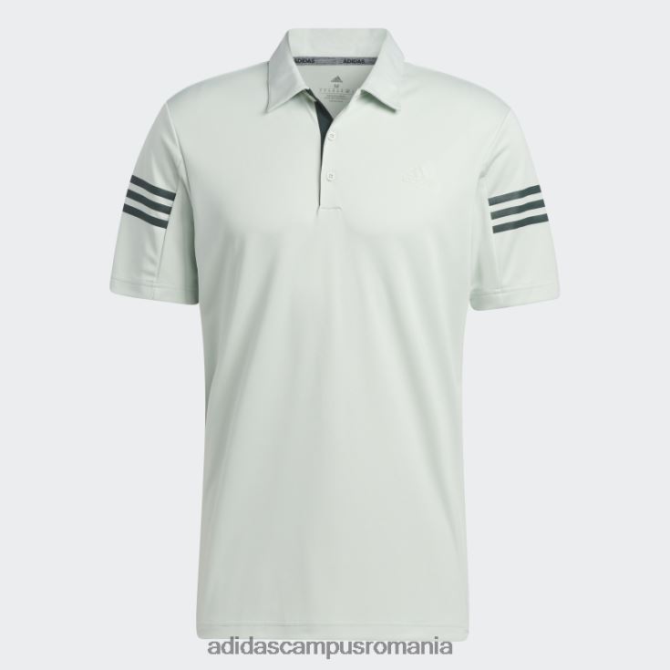adidas campus romania tricou polo verde cu 3 dungi bărbați verde J266N21181