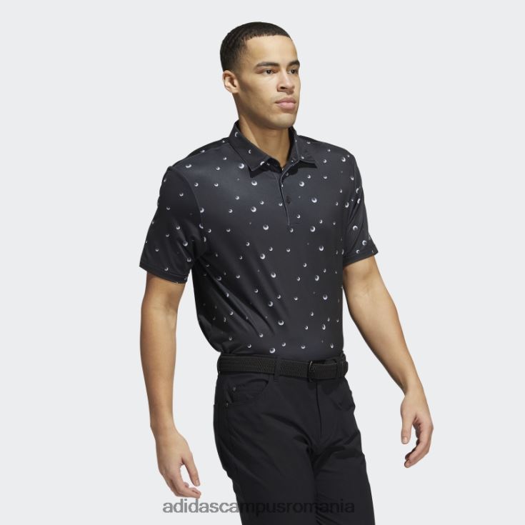 adidas campus romania ultimate365 tricou polo cu imprimeu negru adidas bărbați negru/alb/gri J266N21518