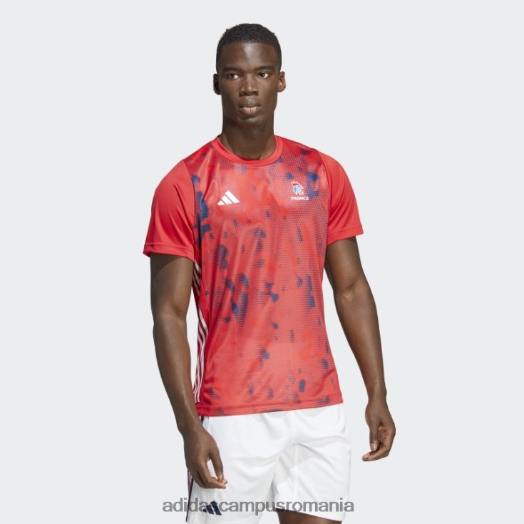 adidas campus romania tricou roșu de handbal Franța bărbați rosu alb J266N214104