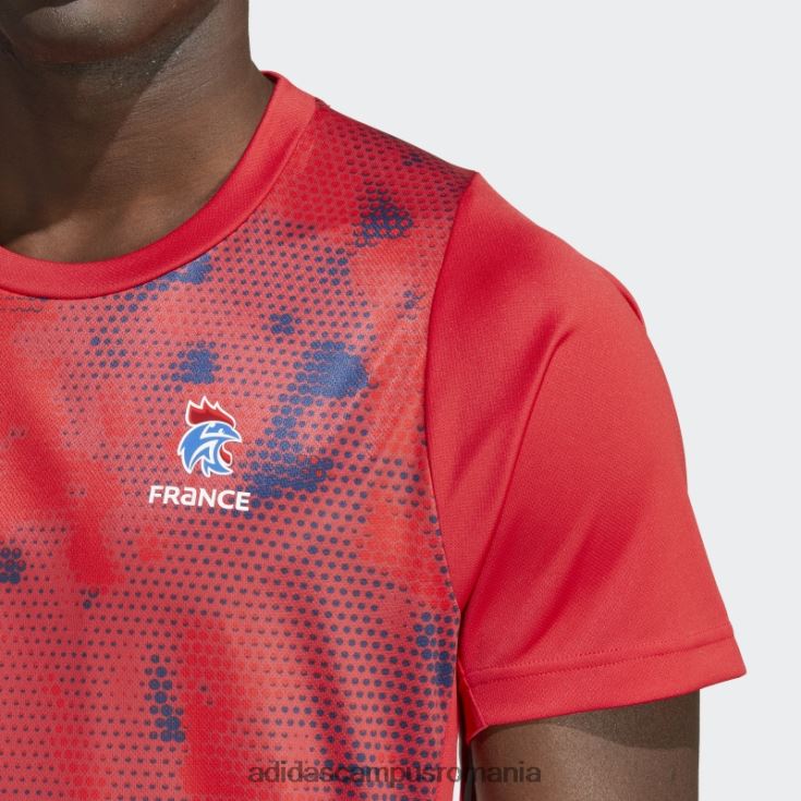 adidas campus romania tricou roșu de handbal Franța bărbați rosu alb J266N214104
