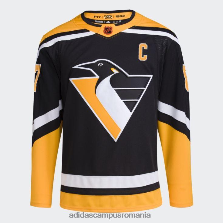 adidas campus romania Black Penguins Crosby tricou autentic revers cu semnificație retro bărbați negru J266N26821