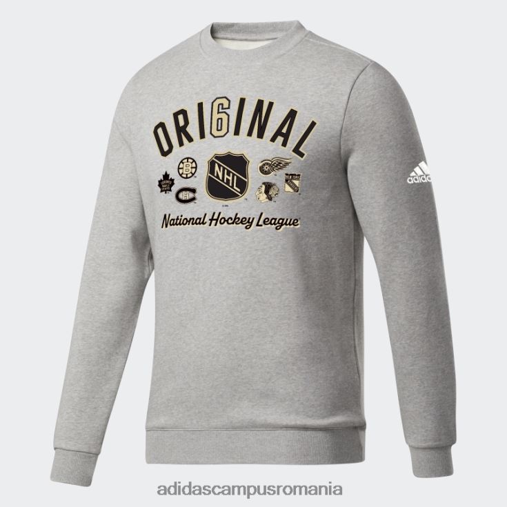 adidas campus romania echipaj de lână nhl gri mediu bărbați gri mediu/alb/nhl-nhl-ho1 J266N25660