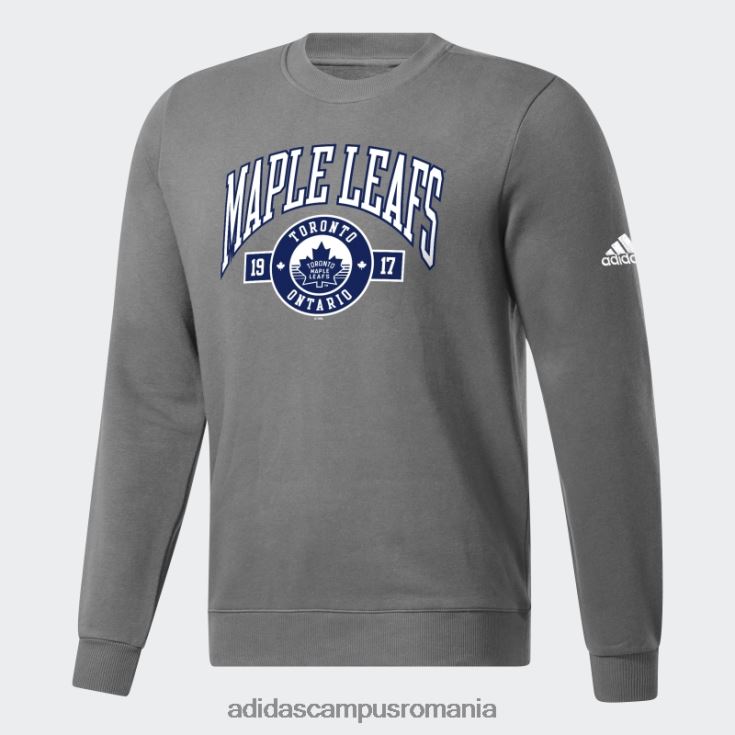 adidas campus romania hanorac gri maple leafs fleece crew bărbați gri/alb/nhl-tml-522 J266N25705