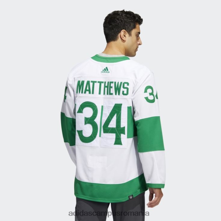 adidas campus romania tricou alb auston matthews toronto st pats adidas bărbați alb/nhl-tml-5m4/kelly green J266N25559