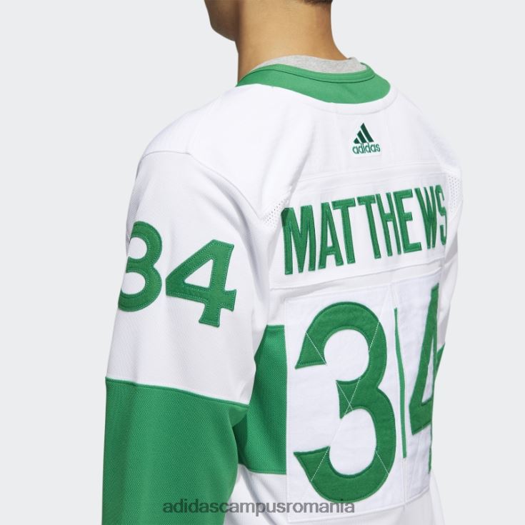 adidas campus romania tricou alb auston matthews toronto st pats adidas bărbați alb/nhl-tml-5m4/kelly green J266N25559