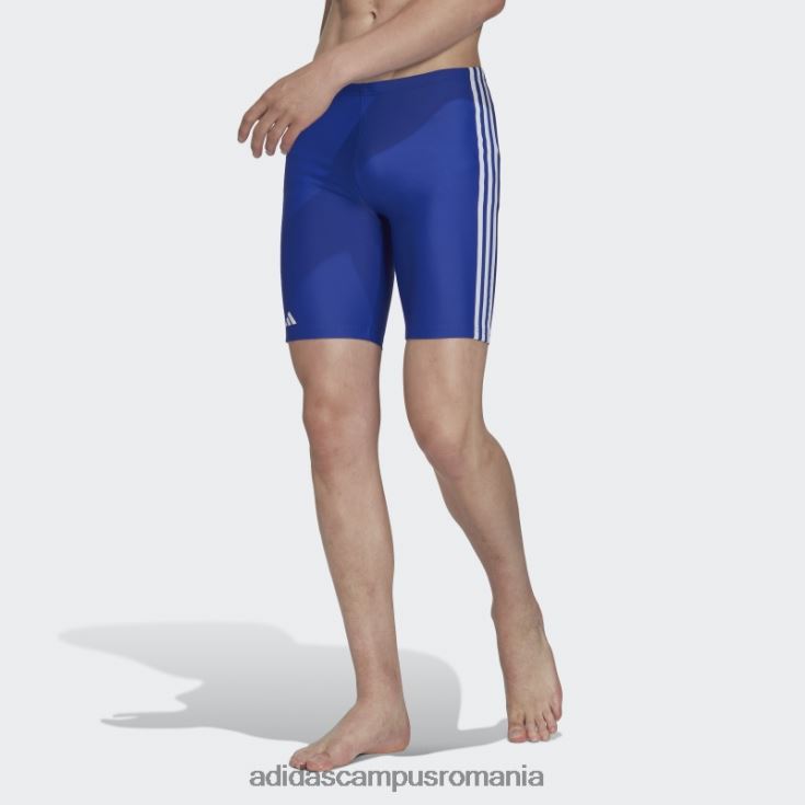 adidas campus romania bluze clasice de înot cu 3 dungi bărbați albastru alb J266N213379