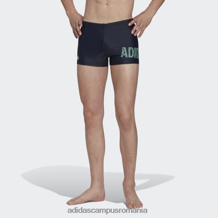 adidas campus romania boxeri de înot cu text cu cerneală bărbați cerneală/mentă J266N214332