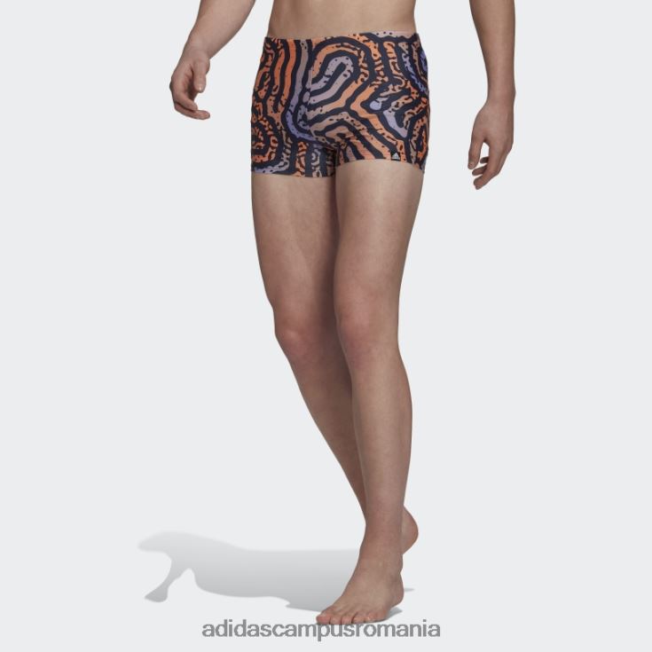 adidas campus romania boxeri de înot labirint de culoare cerneală bărbați cerneală/violet deschis/portocaliu fascicul J266N215005
