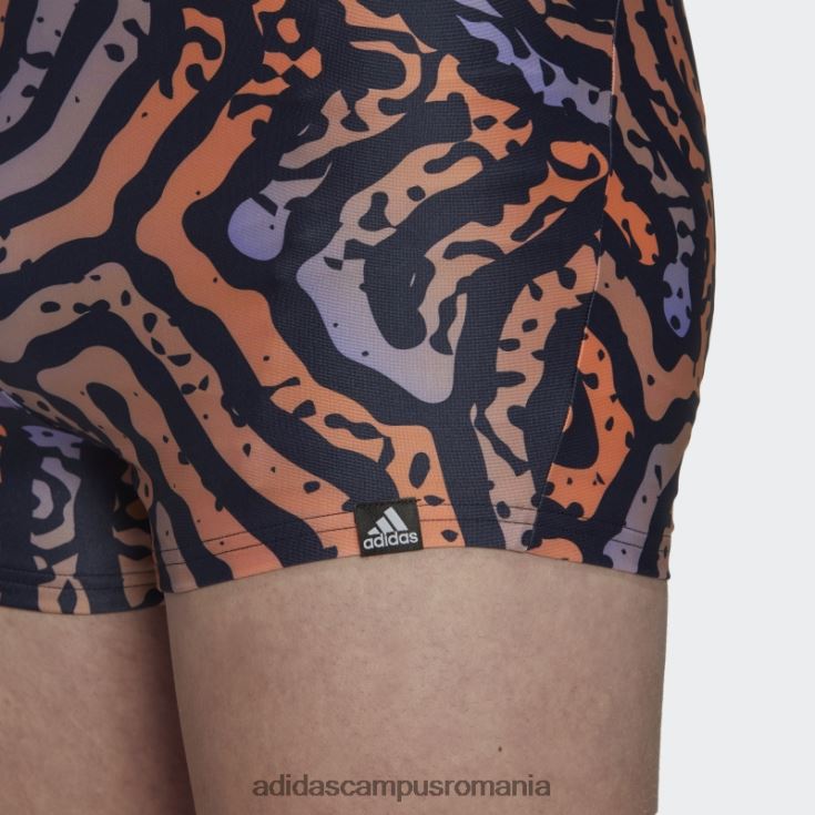 adidas campus romania boxeri de înot labirint de culoare cerneală bărbați cerneală/violet deschis/portocaliu fascicul J266N215005