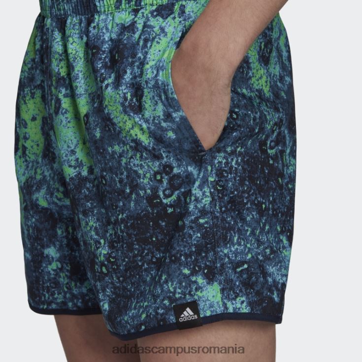 adidas campus romania pantaloni scurți de baie clx reversibile, de lungime scurtă, de sare topită bărbați albastru/cerneală/oțel J266N214843