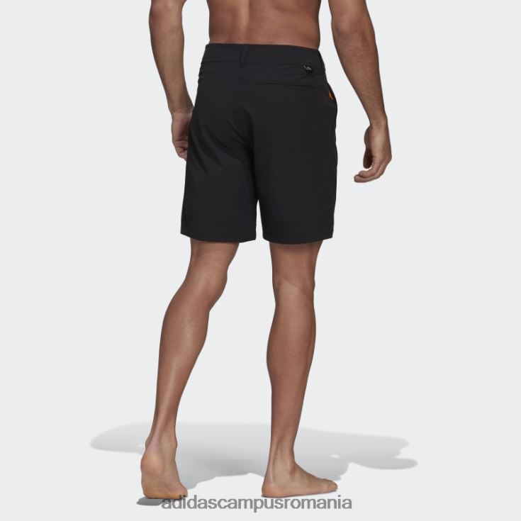 adidas campus romania pantaloni scurți de baie de lungime clasică, negri bărbați negru J266N214611