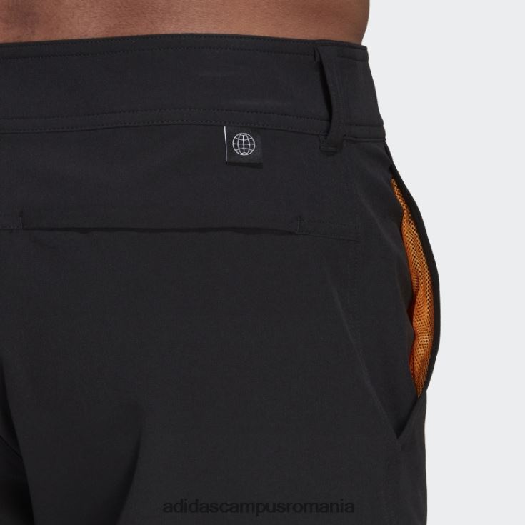 adidas campus romania pantaloni scurți de baie de lungime clasică, negri bărbați negru J266N214611