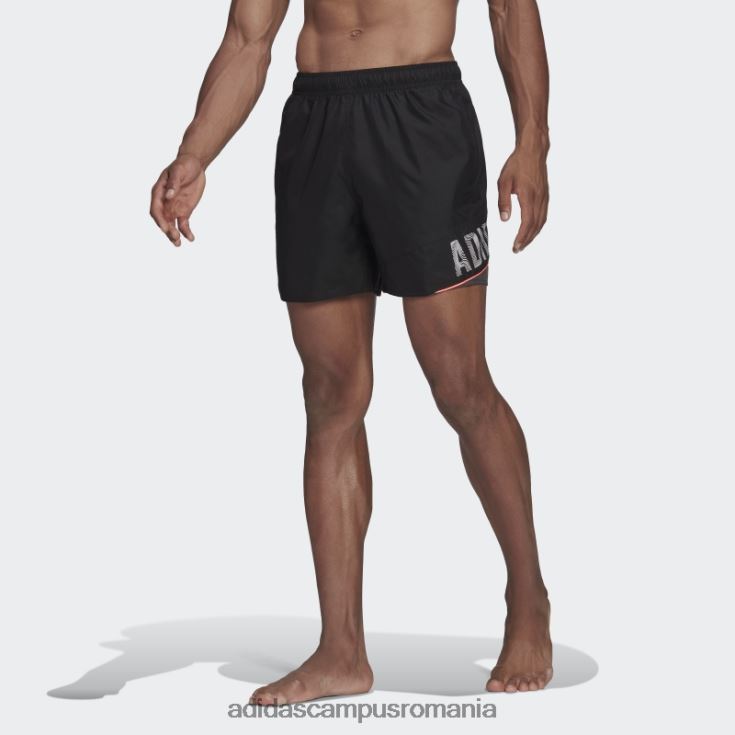 adidas campus romania texting pantaloni scurți de baie negru adidas bărbați negru J266N214622