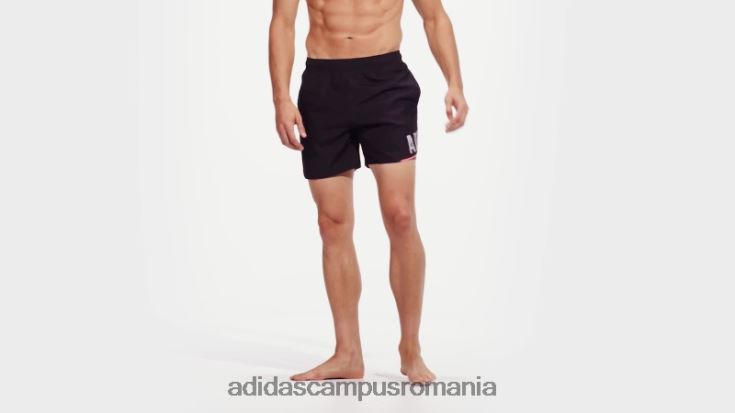 adidas campus romania texting pantaloni scurți de baie negru adidas bărbați negru J266N214622