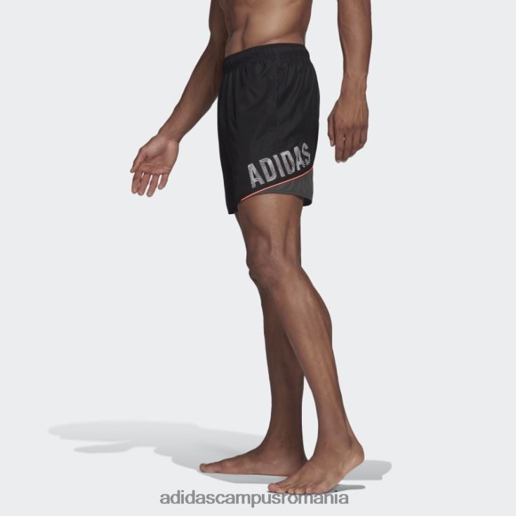 adidas campus romania texting pantaloni scurți de baie negru adidas bărbați negru J266N214622