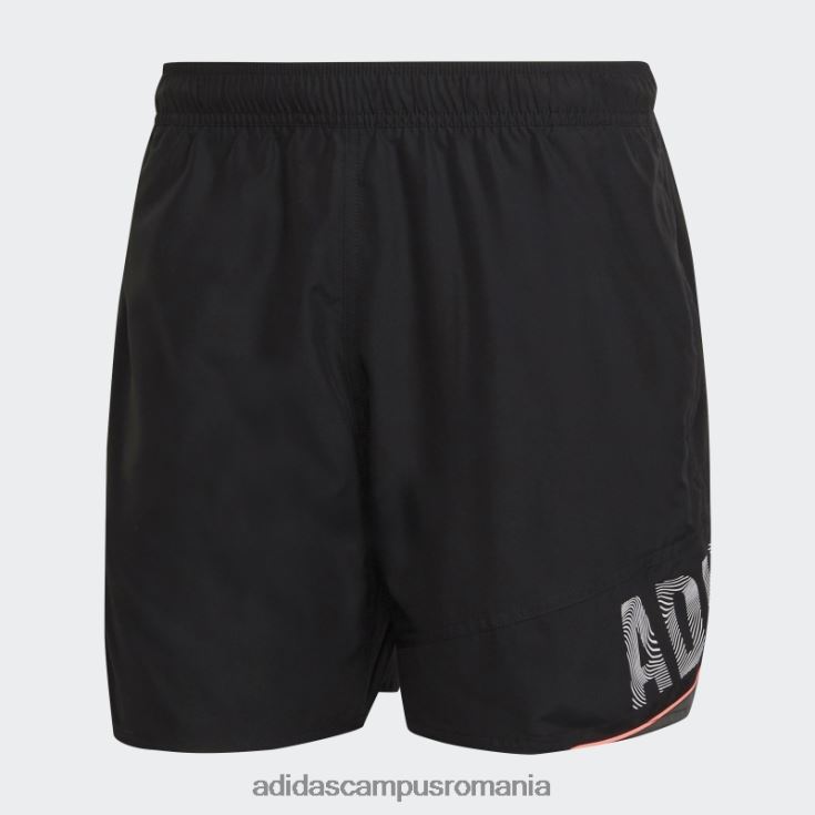 adidas campus romania texting pantaloni scurți de baie negru adidas bărbați negru J266N214622