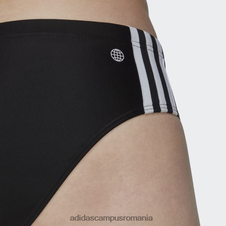 adidas campus romania trunchi de baie clasici cu 3 dungi negru bărbați alb negru J266N213873