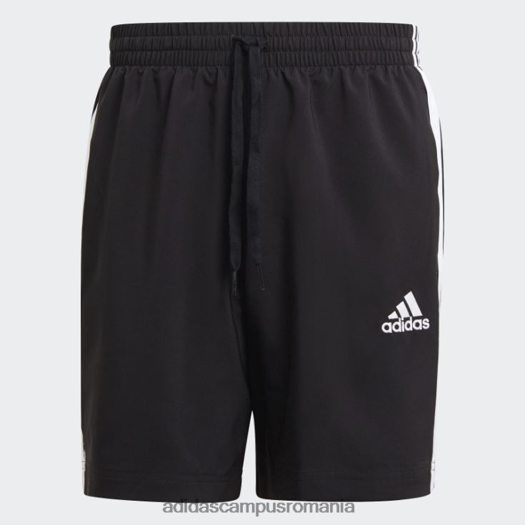 adidas campus romania aeroready essentials pantaloni scurți chelsea cu 3 dungi negru bărbați alb negru J266N21267