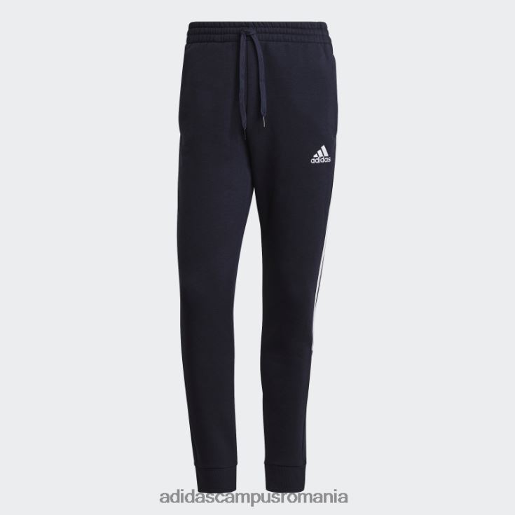 adidas campus romania essentials fleece manșetă conică pantaloni cu 3 dungi cerneală bărbați cerneală/alb J266N21568