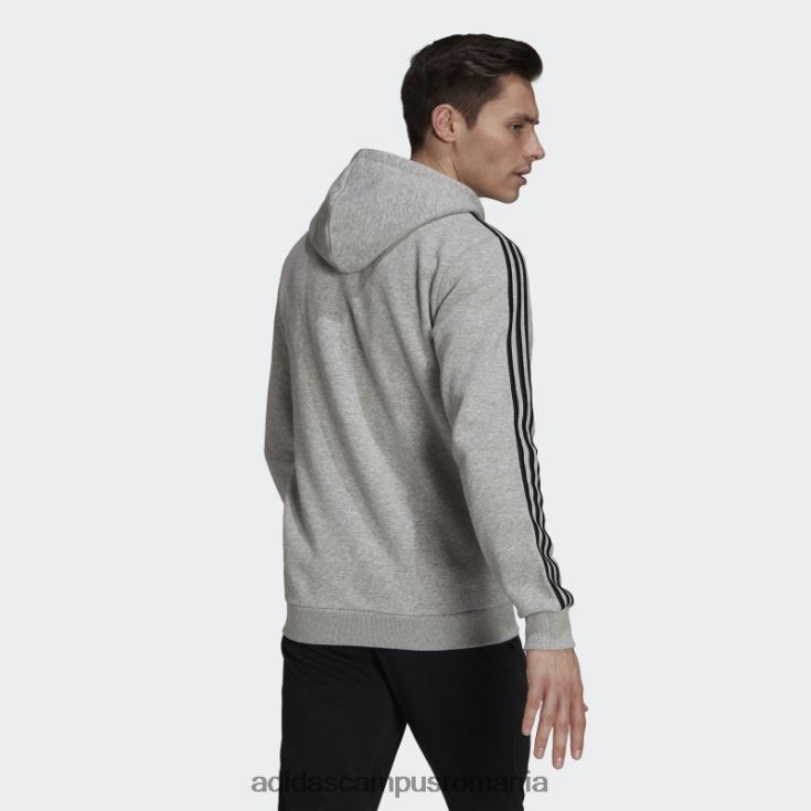 adidas campus romania hanorac adidas cu fermoar complet, gri mediu, fleece, cu fermoar bărbați gri mediu J266N23651