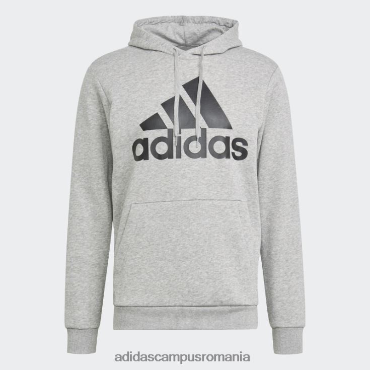 adidas campus romania hanorac cu logo mare essentials fleece gri mediu bărbați gri mediu/negru J266N21316