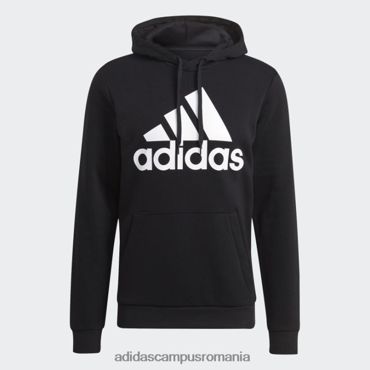 adidas campus romania hanorac din fleece cu logo mare negru bărbați alb negru J266N21214